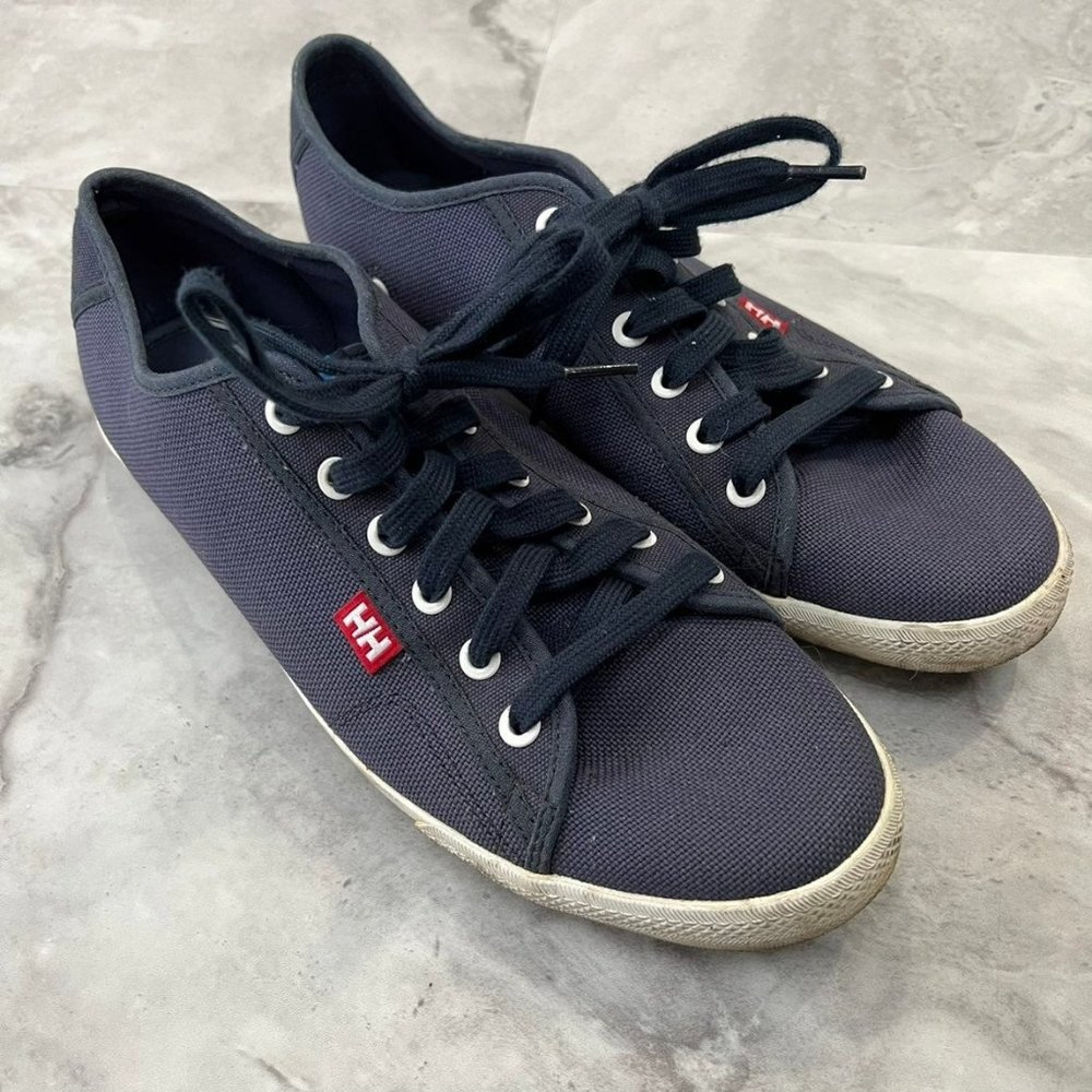 Helly Hansen Navy Canvas Lace-Up Sneakers - Women's